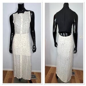 A.L.C. 100% Silk Maxi Shirtdress Sz 2